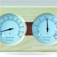 供应徐州凯迪桑拿设备长方形双表温湿度计