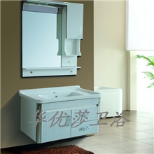 【华优莎品牌】供应2013新款高档浴室柜带不锈钢镜前灯罩晶刚门板