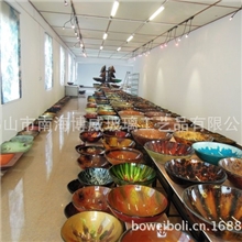 专业生产钢化玻璃盆洗手盆台上盆艺术盆面盆洗脸盆台盆彩色肌理