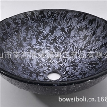 12毫米圆形钢化玻璃盆洗手盆台上盆艺术盆面盆洗脸盆台盆冷色