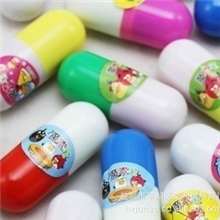 韩国文具愤怒小鸟图案魔术笔胶囊药丸笔卡通伸缩笔