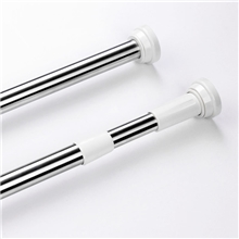 加强型不锈钢伸缩浴帘杆不锈钢伸缩杆晾衣杆免安装90-160