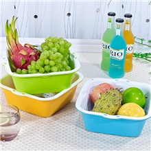 茶花时尚中号滤水筛两用果蔬沥水筛沥水篮滤水筐水果盘1161