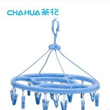 茶花椭圆型晒架(1*16夹)防滑防风衣架晾晒挂衣架0712