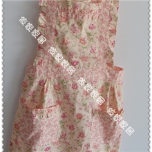 韩式公主版双层多种花样可选全棉双层家居围裙围裙厂家批发