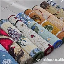 韩版图案棉线印花工艺吸水防滑多色入箱防滑垫\地垫