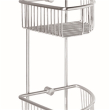 不锈钢扇形转角双层置物篮