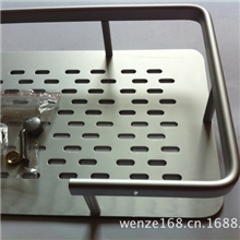 文泽哑光铝双层置物架太空铝双层直边置物架厂价直销