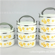 韩国双层保温饭盒便当盒日式可爱保温桶提锅不锈钢小学生餐具