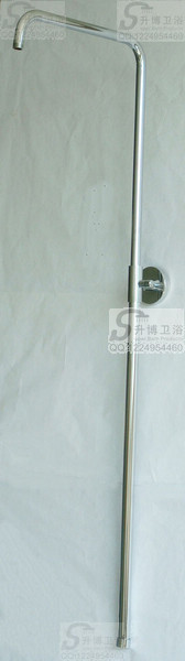 高档全铜快开升降淋浴杆七字型圆形0.7mm长头夹SP-3028