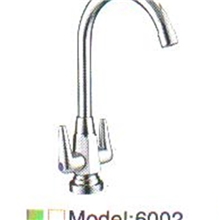 批发环保双开菜盆水龙头单孔双把手冷热龙头水暖洁具厂家