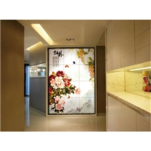 厂家供应红牡丹风景背景墙各式抛光砖墙面电视背景墙家居瓷砖