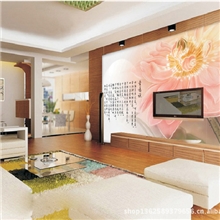 长期供应莲花图瓷砖背景墙处理特价电视墙特价瓷砖背景墙