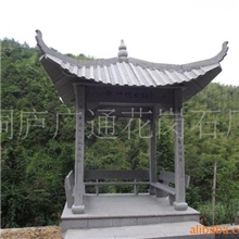 直销杭州桐庐芝麻灰雪花青花岗石石材石/石亭护栏