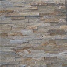 P014假黄文化石批发板岩环境石材环保石材建材板材石板纯黄板