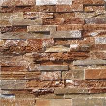 P014毛边文化石板岩红边环境石材环保石材板材建材天然石材