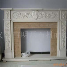 供应石雕工艺品汉白玉壁炉(图)