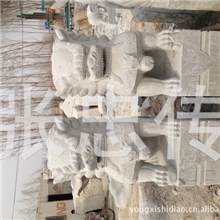 供应2米花岗岩石雕石狮子