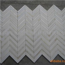 大理石人字形仿水刀拼花墙面砖出口品