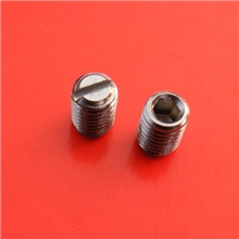 一头内六角一头一字开槽顶丝,一字内六角机米螺丝,紧定螺丝M6*6