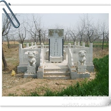 草白玉中式石碑，草白玉石料墓碑加工，龙凤石碑制作