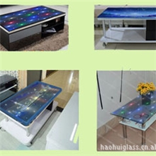 LED玻璃餐桌led光电玻璃桌发光茶几