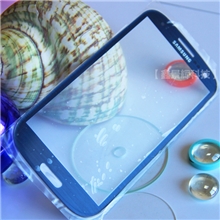 批发供应三星I93002.5DI9300弧形手机玻璃盖板蓝色拉丝玻璃盖板