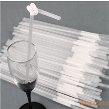 大量供应现货双童100支装单弯头一次性透明艺术吸管71035