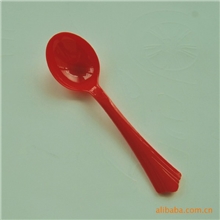 大量供应现货出口欧美特级品质一次性红色喜庆婚庆塑料汤勺