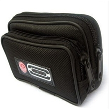 时尚双层拉链休闲帆布黑色迷彩商务男士手机小腰包手机包批发