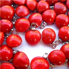 供应正品天然唯美双心9mm左右相思豆DIY耳环手链项链坠子相思红豆