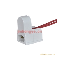 T5荧光灯塑料堵头配件2针T4/T5通用塑料支架头