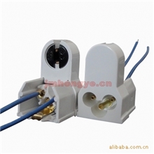 T5一体化荧光灯塑料灯头灯座3针大地线普通T5配件