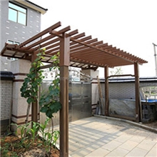 户外仿木花架|铝合金花架|阳台花架