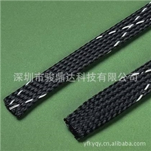 高阻燃VO级编织网管//配电柜专用灰色高阻燃网管/PVc扣式结束带