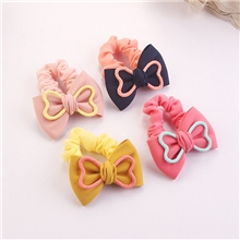 红蓝格批发韩版头饰发饰布艺发饰爆款心形蝴蝶结发圈头饰批发