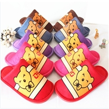 A19厂家直销秋冬款棉拖鞋可爱小熊蝴蝶结拖鞋情侣保暖拖鞋