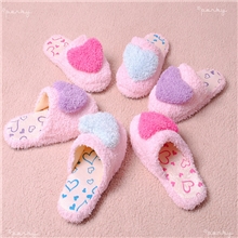A05毛绒棉拖鞋批发创意韩版大爱心拖鞋室内家居拖鞋秋冬拖鞋