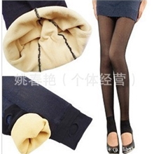 假透肉打底裤拉绒踩脚女士打底裤竹碳加厚秋冬踩脚打底裤