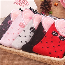 （蝴蝶结）2013新品秋冬保暖兔羊毛袜子加厚女袜短袜