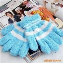 冬季保暖批发供应加厚半边绒手套/珊瑚绒手套/魔术毛巾手套
