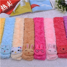 2013秋冬季新款围脖韩国卡通儿童毛绒保暖韩版围巾批发厂家直销