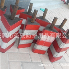 厂家优质直销防腐耐油挡车木带警示色挡车三角枕木