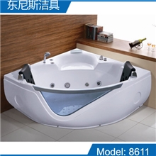 东尼斯-扇形亚克力浴缸双人按摩浴缸1米5冲浪浴缸
