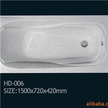 佛山厂家直销简易工程浴缸嵌入式浴缸无裙边普通浴缸