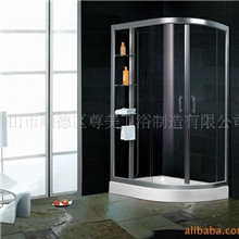 钢化玻璃简易淋浴房带底盘淋浴房浴室隔断淋浴房
