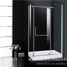 钢化玻璃简易淋浴房浴室房移门整体沐浴房带亚克力底盘淋浴房