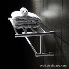 【批量供应】酒店宾馆专用太空铝毛巾架浴巾架卫浴五金挂件双层