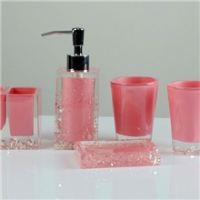 网络热销透明冰花系列树脂卫浴五件套卫浴套件