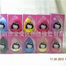 亮丽彩妆胶盒装产品上市/可供多色挑选的葫芦形水滴形粉扑化妆棉